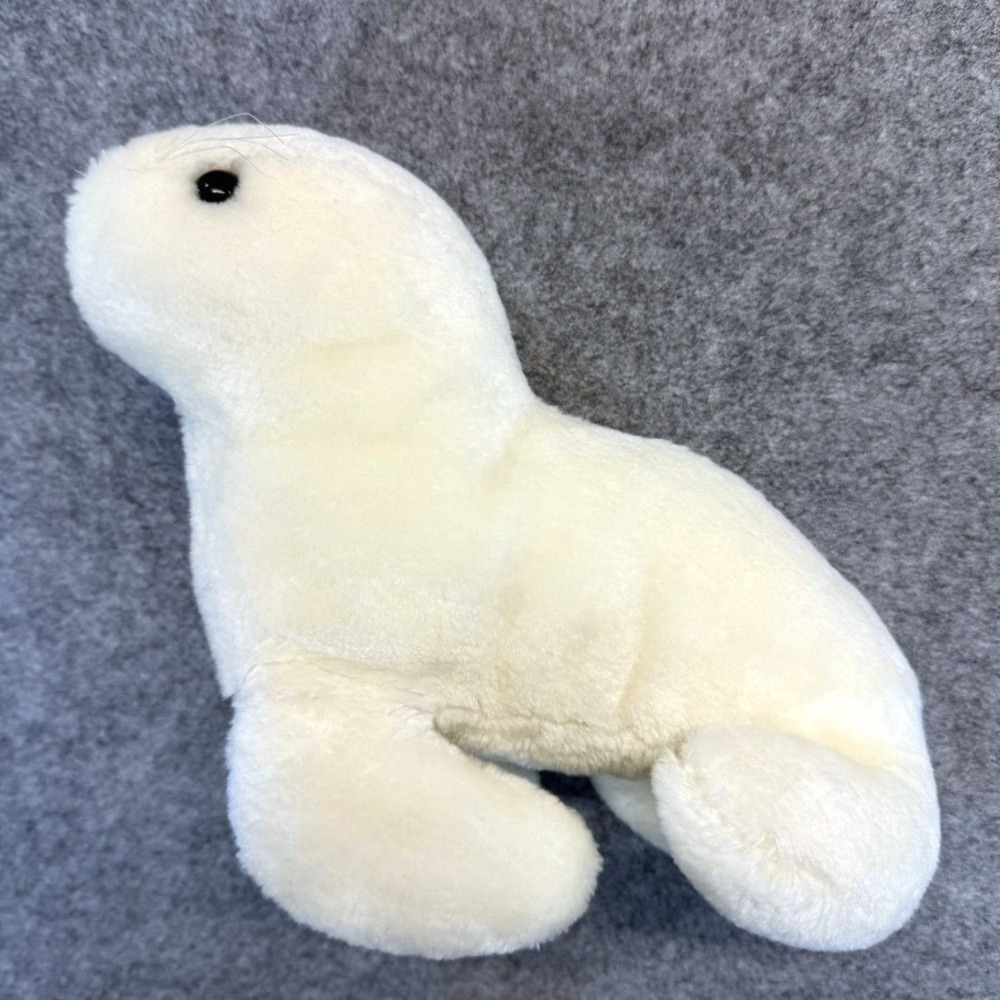 Vintage 1986 Sea World White Harp Seal Pup Plush Toy Souvenir Soft Animal 80s